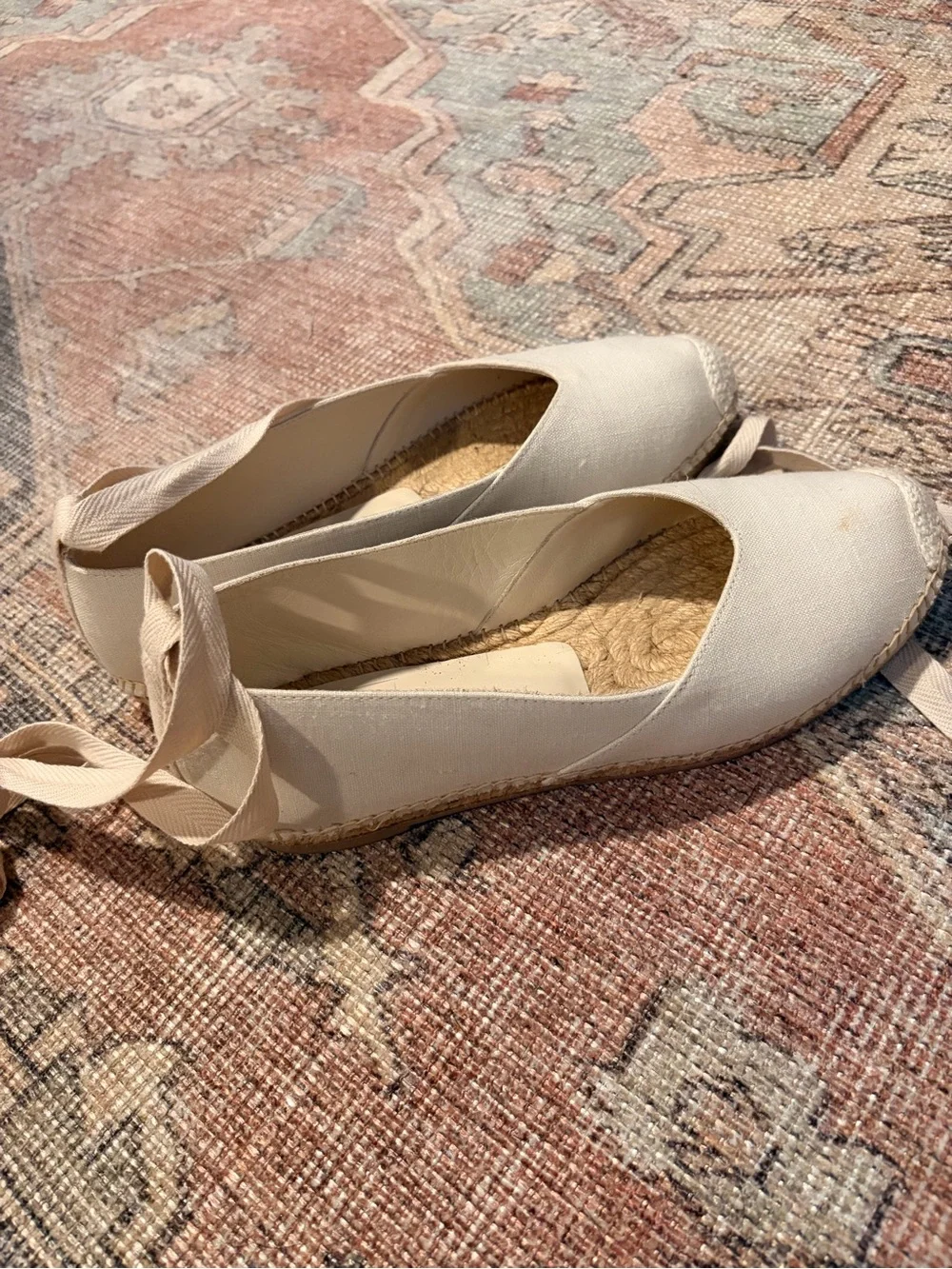 Reformation Lace Up Espadrille Flats size 8